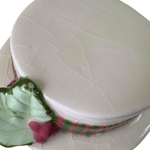 Houston Harvest Snowman Cookie Jar Christmas Ceramic Canister Vintage Holiday 7” - Picture 13 of 15